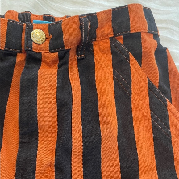 Big Bud Press Orange and Black Striped Flare Pants - Picture 5 of 6